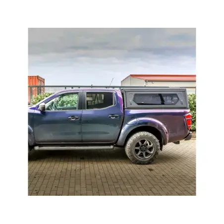Hardtop Contour noir/ lisse avec fenêtre latérale pour Nissan Navara NP300 EU 2015+ double cabine Alu-Cab
